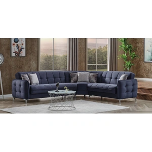 Casamode Perla Tufted L-Shaped Sectional Sofa with Storage – Modern Classic Design, Composition 1