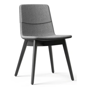 NARBUTAS Twist & Sit PU Conference Chair w/Steel Frame & Solid Ash Wood Base on Glides