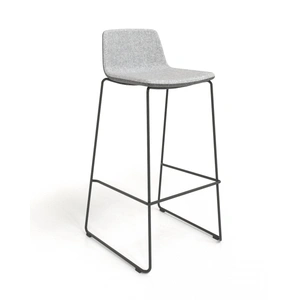 NARBUTAS Twist & Sit Office Fabric High Bar Stool w/Wire Base