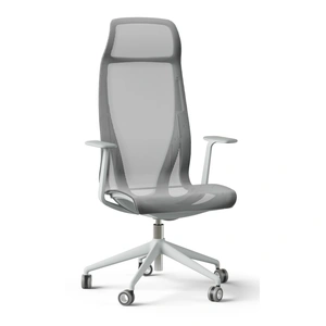 NARBUTAS D-Chair Executive Swivel Adjustable Office Chair w/Grey Frame & Base