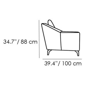 Diven Living Oxa Leather Loveseat, Spessorato Creta