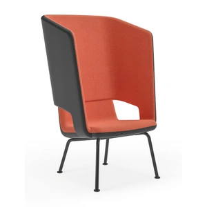 NARBUTAS TWIST&SIT High Back Lounge Chair, Metal 4-leg Base