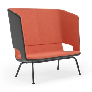NARBUTAS TWIST&SIT High Back Lounge 2-Seater Sofa, Metal 4-leg Base
