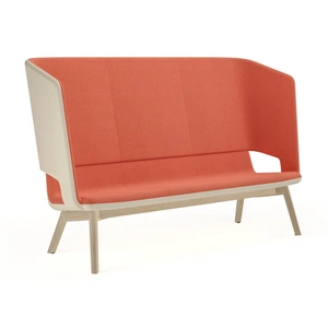 NARBUTAS TWIST&SIT High Back Lounge 3-Seater Sofa, Wood 4-leg Base