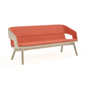 NARBUTAS TWIST&SIT 3-Seater Sofa, Wood 4-leg Base