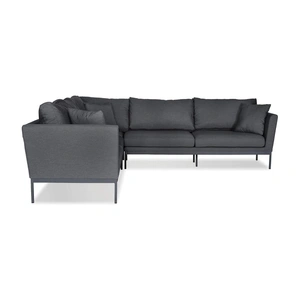 Mobital Huntington Sunbrella Fabric Sectional Sofa, Carbon Grey