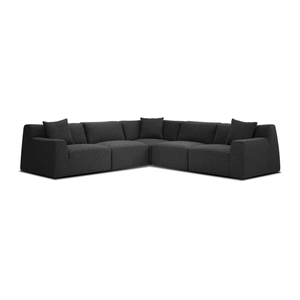 Mobital Scoop 5-piece Tweed Fabric L-Shaped Sectional Sofa