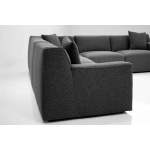 Mobital Scoop 5-piece Tweed Fabric L-Shaped Sectional Sofa