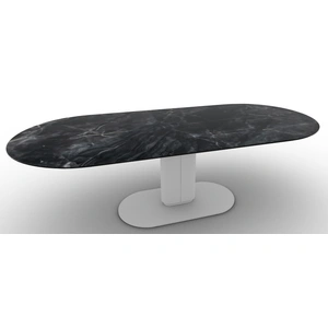 Calligaris Cameo W98.4-inch Ceramic/Metal/Wood Customizable Oval Dining Table