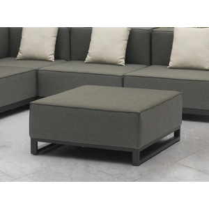 Whiteline Modern Living Sensation Indoor/Outdoor Fabric Ottoman, Gray
