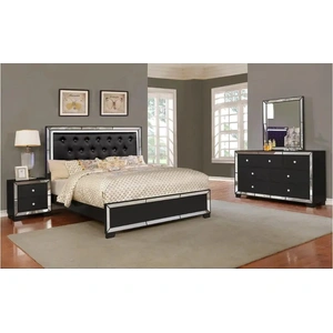 Bella Furniture SM Nella Wood/Fabric Bedroom Set