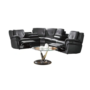 Pantek Furniture SF 323 Italian Leather Sectional Recliner Sofa