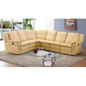 Pantek Furniture SF 323 Italian Leather Sectional Recliner Sofa