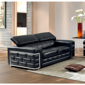 Pantek Furniture SF 800 Italian Leather Loveseat w/Adjustable Headrest