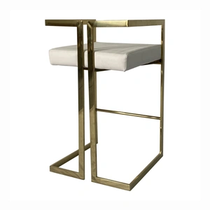 Furnings Timeless Velvet Dining Chair, Gold & Beige