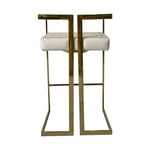 Furnings Timeless Velvet Dining Chair, Gold & Beige
