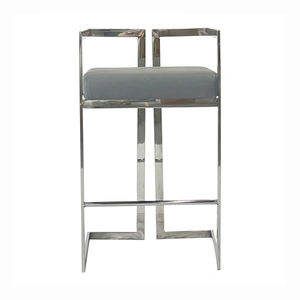 Furnings Timeless Velvet Dining Chair, Gray & Silver