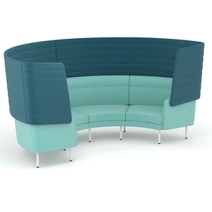 NARBUTAS Arcipelago Four Seater Modular Curved Sofa with Highback