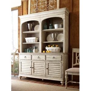 Kincaid Weatherford Hastings Wood 3-Drawer Open Hutch/Buffet w/3Doors