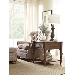 Kincaid Weatherford Square Wood 1-Drawer End Table