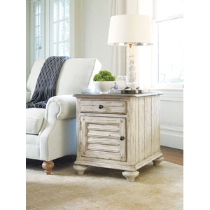 Kincaid Weatherford Rectangular Wood 1-Drawer Chairside Table w/Door