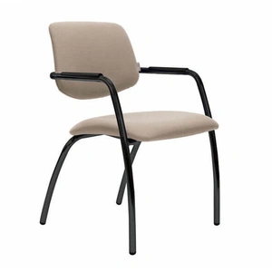 NARBUTAS Gama Visitor Armchair, Upholstered Seat & Back, 4-leg Frame
