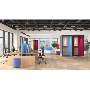 NARBUTAS Silent Room S Small Soundproof Acoustic Office Pod with Melamine Walls & Glass Door