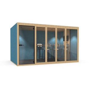 NARBUTAS Silent Room XL Large Soundproof Acoustic Pod w/Glass Facade & Fabric Back
