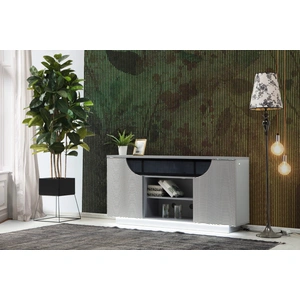 Modern Art SM Ethan TV Stand w/2 Doors & Open Shelf