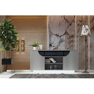 Modern Art SM Ethan TV Stand w/2 Doors & Open Shelf