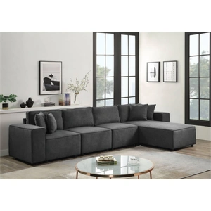 ACME Silvester Fabric Modular Sectional Sofa, Gray