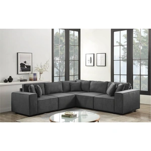 ACME Silvester Fabric Modular Sectional Sofa, Gray