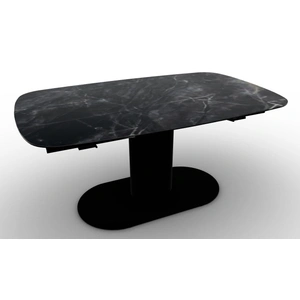Calligaris Cameo W64.9-inch-79.9-inch-94.8-inch Ceramic/Metal/Wood Extendable Customizable Elliptical Dining Table