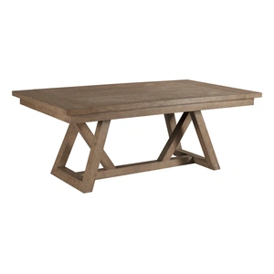 American Drew Skyline Lighthouse Rectangular Wood Extendable Dining Room Set, Smoke