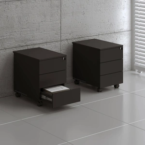 MDD Office Furniture Standard Office Lockable Mobile Pedestal w/Drawers & Pencil Tray
