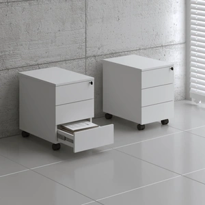 MDD Office Furniture Standard Office Lockable Mobile Pedestal w/Drawers & Pencil Tray