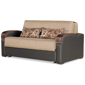 Casamode Sleep Plus Fabric/PU Convertible Loveseat