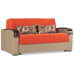 Casamode Sleep Plus Fabric/PU Convertible Loveseat