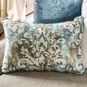Furniture of America Catarina Chenille Fabric Loveseat in Beige/Teal