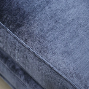 Furniture of America Jodie Microfiber Fabric Sofa, Satin Blue/Silver