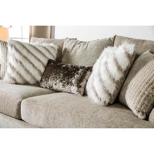 Furniture of America Anthea Fabric Sofa, Beige