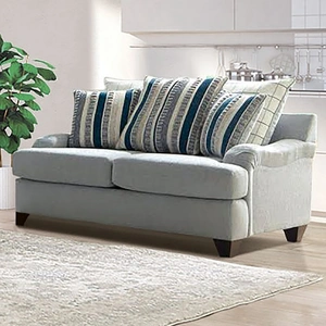 Furniture of America Plaistow Fabric Living Room Set, Gray