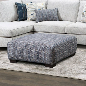 Furniture of America Chepstow Fabric Square Ottoman, Multi