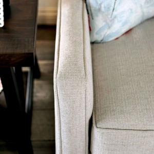 Furniture of America Nadene Chenille Fabric Sofa, Ivory