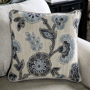 Furniture of America Nash Linen Fabric Loveseat in Ivory