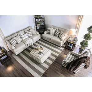 Furniture of America Christine Fabric Living Room Set, Light Gray