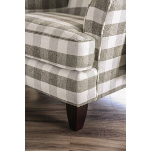 Furniture of America Christine Linen Fabric Chair in Light Gray