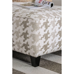 Furniture of America Christine Fabric Square Ottoman, Light Gray