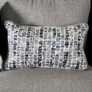 Furniture of America Verne Linen Fabric Loveseat, Bluish Gray