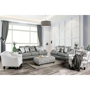 Furniture of America Verne Fabric Living Room Set, Gray